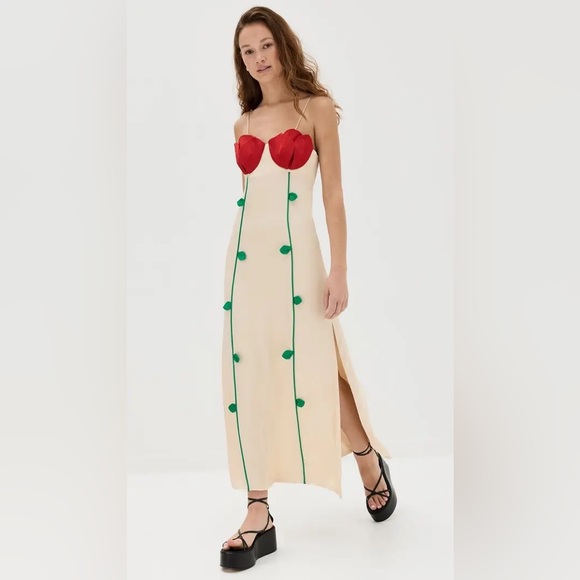 New Farm Rio Rose Detailed Sleeveless Dress Size S - Picture 7 of 12